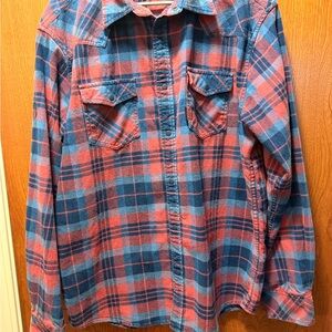 Kryptek Red and Blue Plaid Shirt size XL